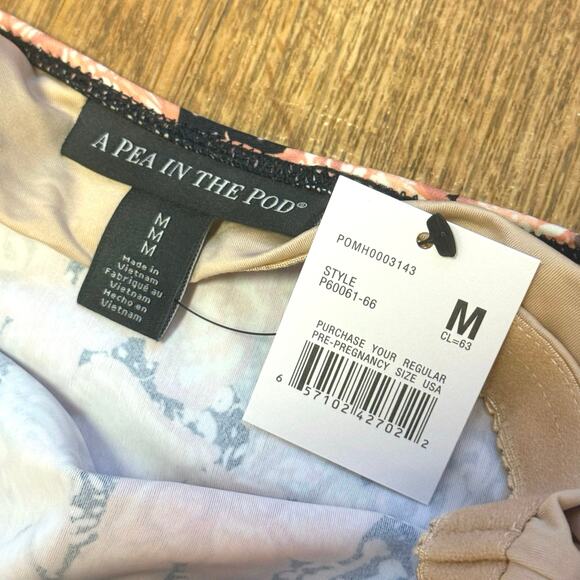 A Pea in the Pod Maternity Floral One-Piece Square Neckline Swimsuit Size Medium - Picture 11 of 12